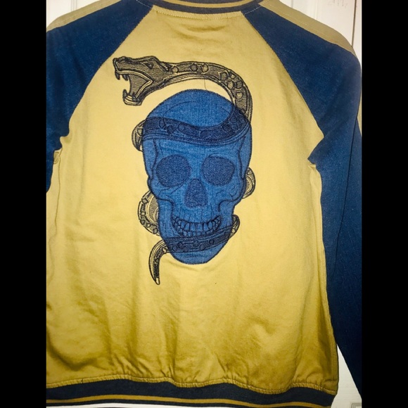 Epic Threads Other - l Sand & Denim Blue Skull & Serpent